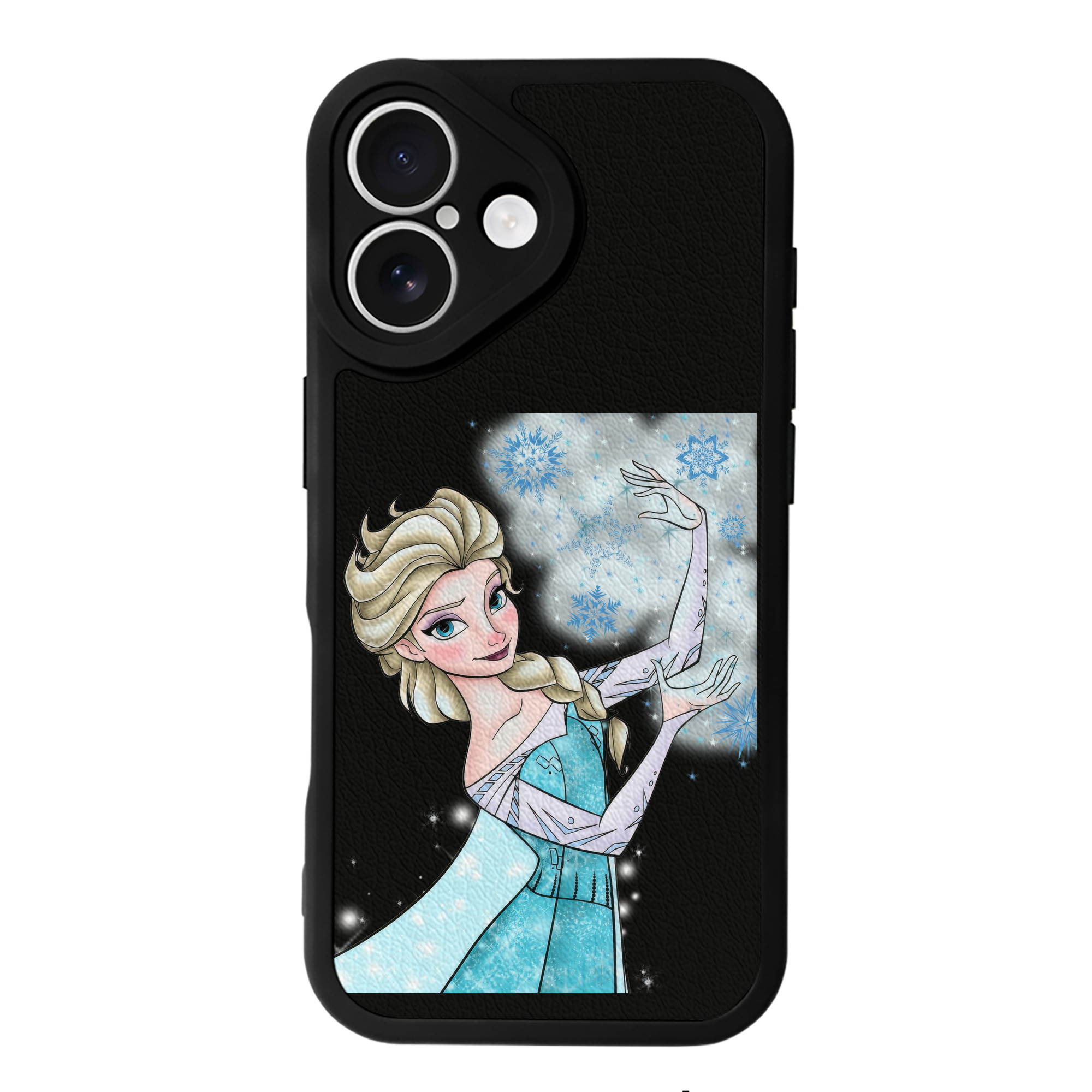 （画像用） アナと雪の女王 アンナ エルサ Frozen Anna Elsa 【iPhone 16シリーズ対応】シリコンスマホケース（レザー調） 材質：シリコン